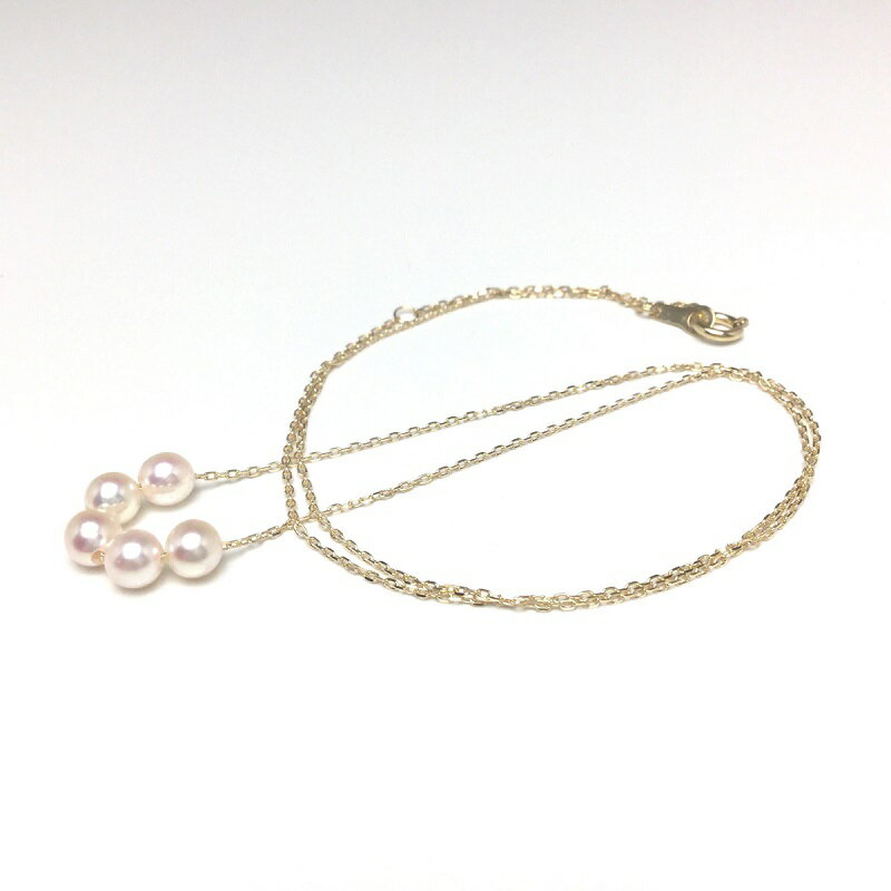【ふるさと納税】 真珠 アクセサリー ネックレス K18 K14 ゴールド ホワイトゴールド パール ペンダント 4ミリ ～ 4.5ミリ 結婚式 入学式 卒業式 ジュエリー 誕生日 プレゼント / 老舗の真珠専門店・高品質アコヤ真珠 ペンダント 4.0～4.5ミリ 5pcs ( K18YG / K14WG ) サムネイル3