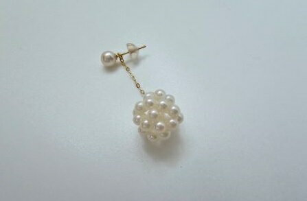 【ふるさと納税】 真珠 パール アクセサリー 伊勢 志摩 三重県 志摩市 あこや プレゼント ピアス 記念日 誕生日 母の日 ギフト オールシーズン K10 / プラスワンで楽しむスイングボールのピアスパーツ サムネイル2