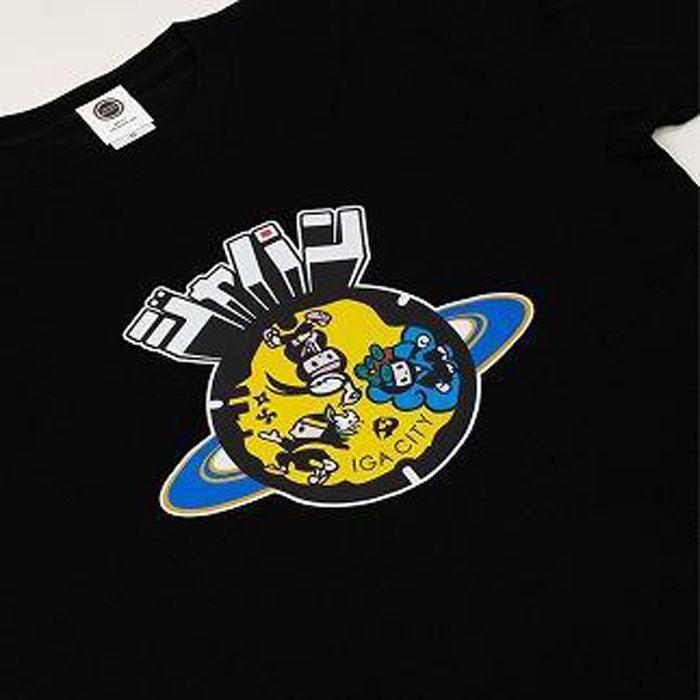 【ふるさと納税】伊賀市 マンホールTシャツ 黒 【サイズをお選びください】 サムネイル2