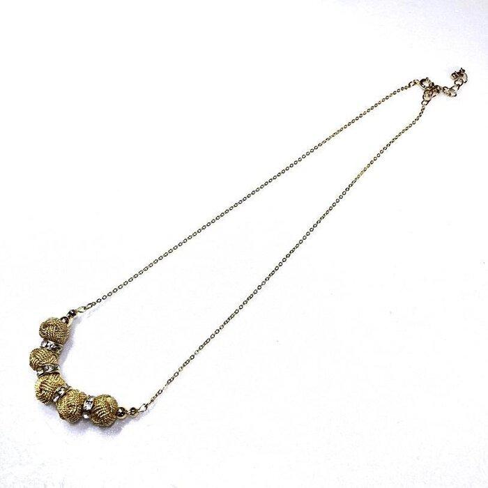 【ふるさと納税】【伊賀組紐】ネックレス　ミニ小田巻5個付　金銀 サムネイル3