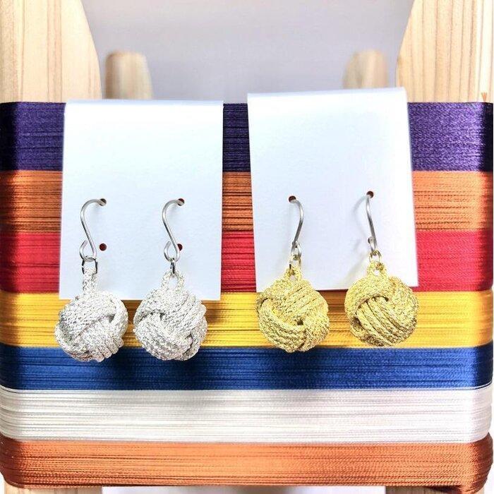 【ふるさと納税】【伊賀組紐】ピアス　モンキー　金銀 サムネイル2