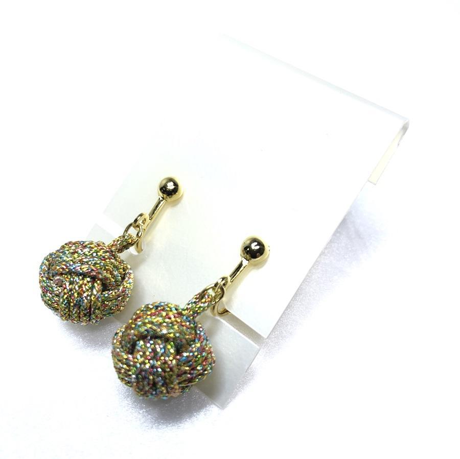 【ふるさと納税】【伊賀組紐】イヤリング　モンキー　八千代金銀 サムネイル3