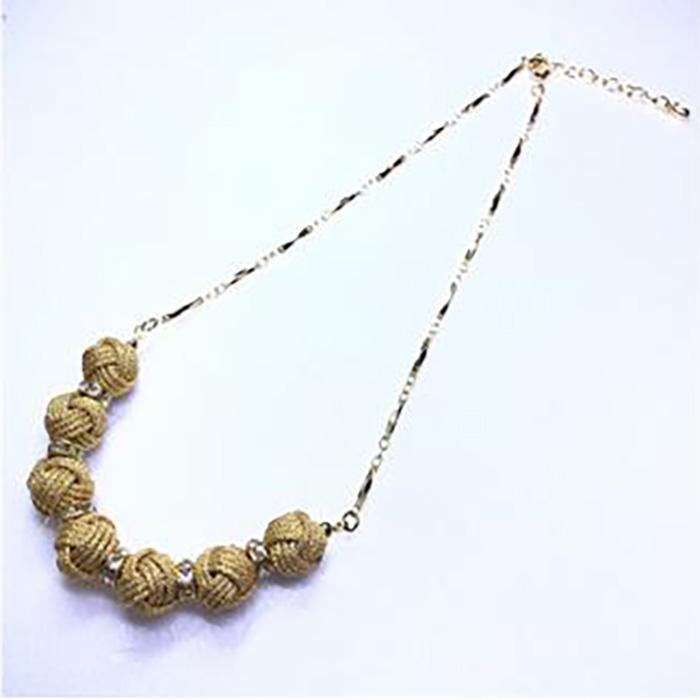 【ふるさと納税】【伊賀組紐】ネックレスロンデル金銀 サムネイル3