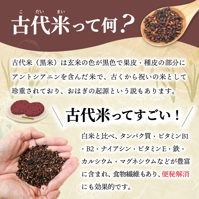 【ふるさと納税】 伊勢 斎宮 古代米 黒米 100g×1袋 100g×3袋 数量限定 小分け セット 玄米 ご飯 もち米 国産 アントシアニン 栄養 健康 美容 栄養 おにぎり カレー M1825 M1911 - 画像3