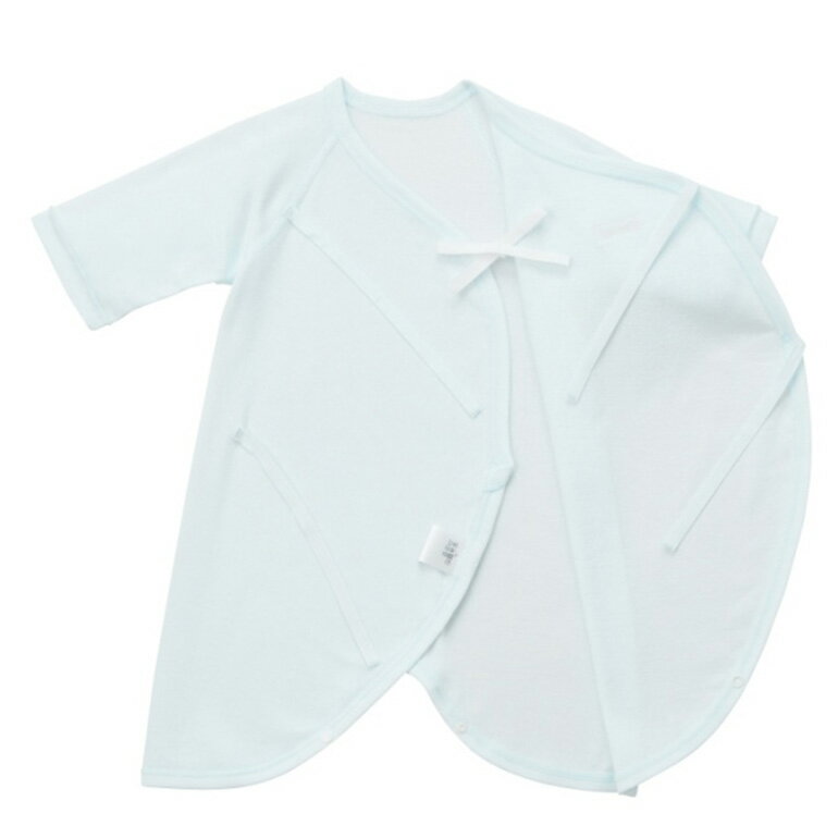 【ふるさと納税】ミキハウス ピュアベールフライス肌着セット（ブルー） / ピュアベール フライス素材 肌着 セット 吸水性 耐久性 日本製 抗菌抗ウイルス加工 ギフト 贈答用 三重県 大台町 (428) サムネイル3