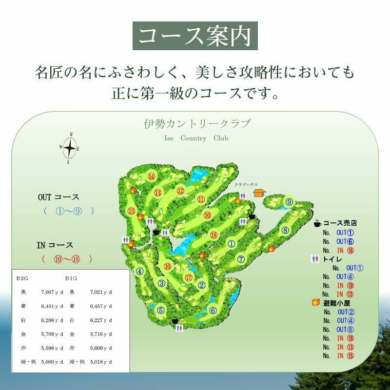 【ふるさと納税】ゴルフ 割引券 ゴルフ場 選べる 3000円 9000円 プレー 観光 スポーツ 旅行 自然 ラフ ハザード コース 快適 ラウンド 美しい 一流 本格的 三重県 玉城町 伊勢カントリークラブ サムネイル3