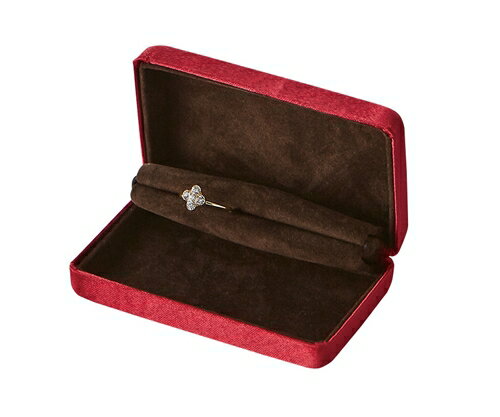 104 アクセサリー ケース 赤 ／ 原口 ジュエリー 指輪 ゆびわ ピアス イヤリング 収納 小物入れ 三重県 度会町 伊勢志摩