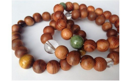 【ふるさと納税】樹齢300年以上　御山杉　ブレスレット　男性用　水晶／世古林業　銘木　三重県　度会町　伊勢志摩 サムネイル2