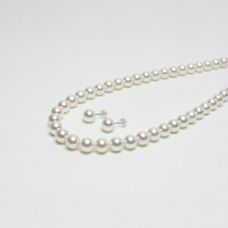 【ふるさと納税】 真珠 ネックレス ピアス セット 8.5-9.0mm K14 WG 大粒 アコヤ真珠 アクセサリー ファッション ジュエリー akoya パール 高級 プレゼント 贈り物 贈答品 お祝い 誕生日 記念日 冠婚葬祭 慶事 結婚式 卒業式 入学式 三重県 伊勢 志摩 南伊勢町 パールハヤシ サムネイル2