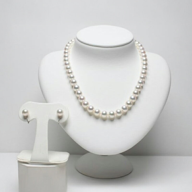 【ふるさと納税】 真珠 ネックレス イヤリング セット 8.5-9.0mm K14 WG 大粒 アコヤ真珠 アクセサリー ファッション ジュエリー akoya パール 高級 プレゼント 贈り物 贈答品 お祝い 誕生日 記念日 冠婚葬祭 結婚式 卒業式 入学式 三重県 伊勢 志摩 南伊勢町 パールハヤシ サムネイル2