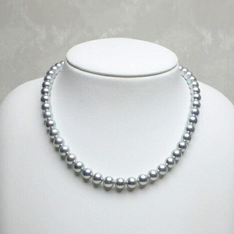【ふるさと納税】 真珠 ネックレス 7.5-8.0mm グレーブルー アコヤ真珠 アクセサリー ファッション ジュエリー akoya パール フォーマル カジュアル プレゼント ギフト 贈り物 贈答品 お祝い 誕生日 記念日 冠婚葬祭 結婚式 入学式 三重県 伊勢 志摩 南伊勢町 パールハヤシ サムネイル2