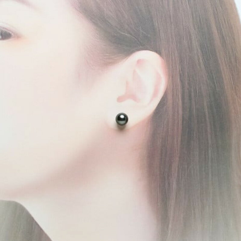 【ふるさと納税】 真珠 ピアス 9.0mm K14 WG 大粒 黒蝶真珠 伊勢 志摩 アクセサリー ファッション ジュエリー パール 高級 プレゼント 贈り物 贈答品 お祝い 誕生日 記念日 冠婚葬祭 慶事 結婚式 卒業式 入学式 三重県 南伊勢町 / パールハヤシ K14WG 黒蝶真珠 9ミリ ピアス サムネイル3