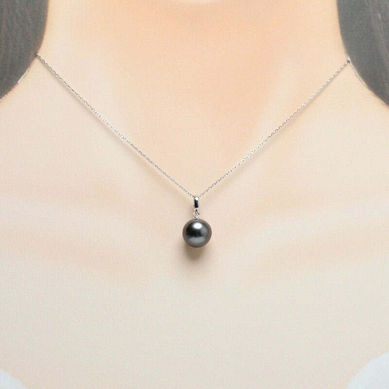 【ふるさと納税】 真珠 ペンダント 9.0mm pt850 プラチナ 大粒 黒蝶真珠 アクセサリー ネックレス ファッション ジュエリー パール 高級 プレゼント 贈り物 贈答品 お祝い 誕生日 記念日 冠婚葬祭 慶事 結婚式 卒業式 入学式 国産 三重県 伊勢 志摩 南伊勢町 パールハヤシ サムネイル3