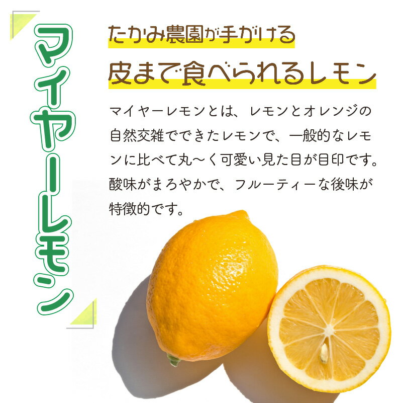 【ふるさと納税】たかみ農園 マイヤーレモンセット 詰め合わせ セット 国産【「みえの安心食材」認定！マイヤーレモンのセット！酸味がまろやかで、フルーティーな後味が特徴です。ノーワックス ノー防腐剤】 サムネイル2