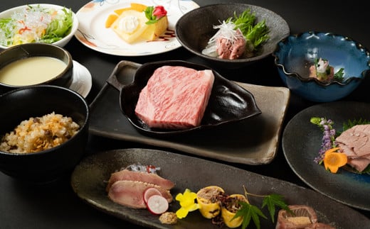 れすとらん松喜屋本店ペアお食事券「創作割烹特上ステーキコース」【 お食事券 割烹 松喜屋 ペア 近江牛 ステーキ 送料無料 】 ギフト のし 熨斗