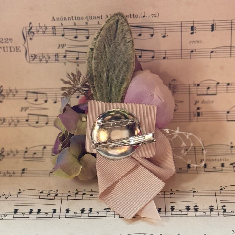 【ふるさと納税】アーティフィシャルフラワーのコサージュ 【 フラワー コサージュ アクセサリー オリジナル 染め花 インテリア バッグアクセサリー 送料無料 】 サムネイル2