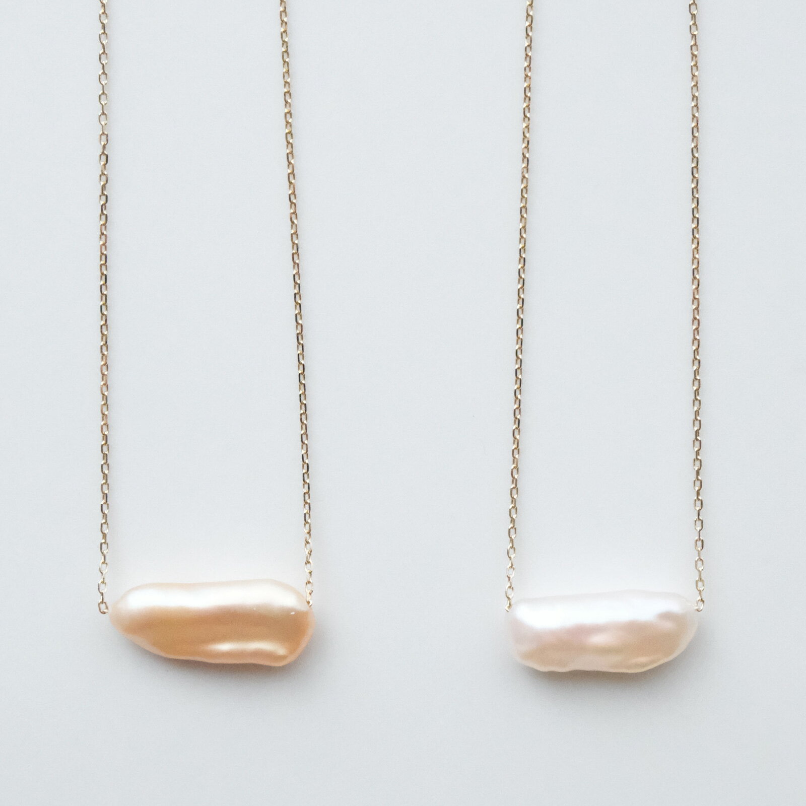 【ふるさと納税】びわ湖真珠スティック珠 ネックレス　K10YG 40cm [JS007] / パール アクセサリー ネックレス 真珠 ジュエリー サムネイル2