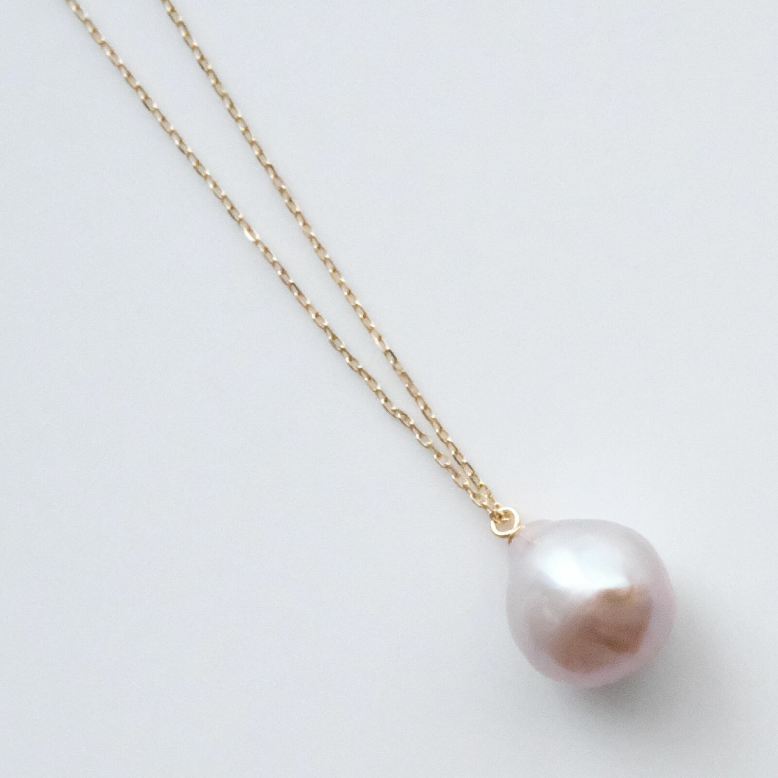 びわ湖真珠バロック大珠 ネックレス　K10YG 50cm [JS009] / パール アクセサリー ネックレス 真珠 ジュエリー