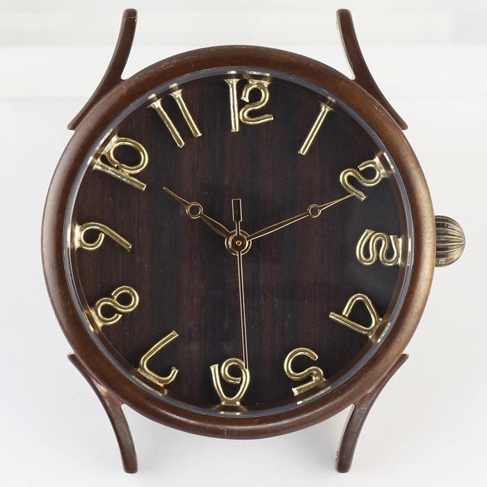 【ふるさと納税】ナチュラルウッド【黒檀こくたん】で作る文字盤が魅力的なハンドメイドウォッチ Lサイズ W1 ベルトカラー：赤　WB045L W1-赤 サムネイル3