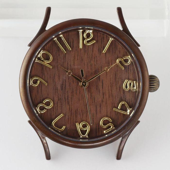 【ふるさと納税】ナチュラルウッド【ウォールナット】の文字盤が印象的なハンドメイドウォッチ Lサイズ W4 ベルトカラー：茶　WB045L W4-茶 サムネイル3