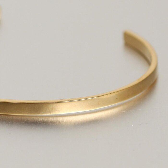 【ふるさと納税】【K18イエローゴールドバングル】平打ちデザインが上品でスマートなバングル 深みある大人カラーが人気　K18-B002 サムネイル3