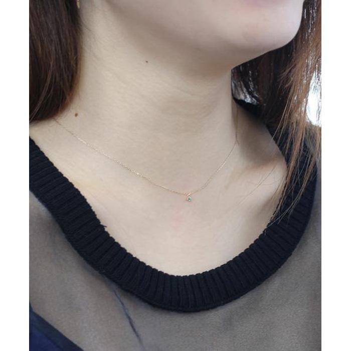 【ふるさと納税】K10イエローゴールド 天然石ネックレス【9月誕生石サファイア】上品な華奢見えサイズ 長さ40cm　K10-05-09 / 金 ゴールド ジュエリー アクセサリー ギフト プレゼント レディース シンプル 定番 サムネイル2