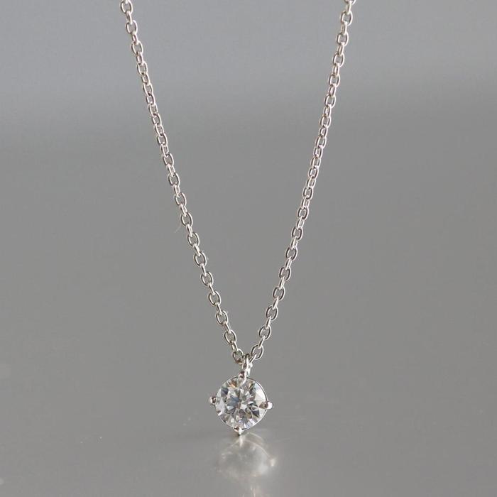 サステナブルなジュエリーを ラボグロウンダイヤモンド Pt900ネックレス 0.2ct ティアラモチーフ　LAB-PT900-007