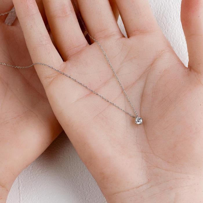 【ふるさと納税】サステナブルなジュエリーを ラボグロウンダイヤモンド Pt900ネックレス 0.2ct ティアラモチーフ　LAB-PT900-007 サムネイル3