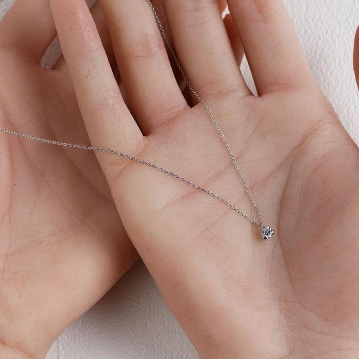 【ふるさと納税】サステナブルなジュエリーを ラボグロウンダイヤモンド Pt900ネックレス 0.2ct 3点留め　LAB-PT900-010 サムネイル3