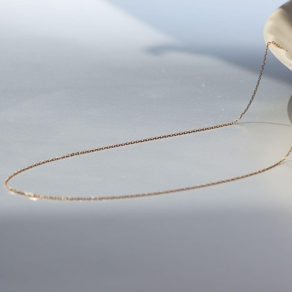 【ふるさと納税】【K10イエローゴールド チェーンネックレス】人気 小豆チェーン 胸元を美しく見せるデザイン 長さ40cm SN1005-K10 サムネイル2