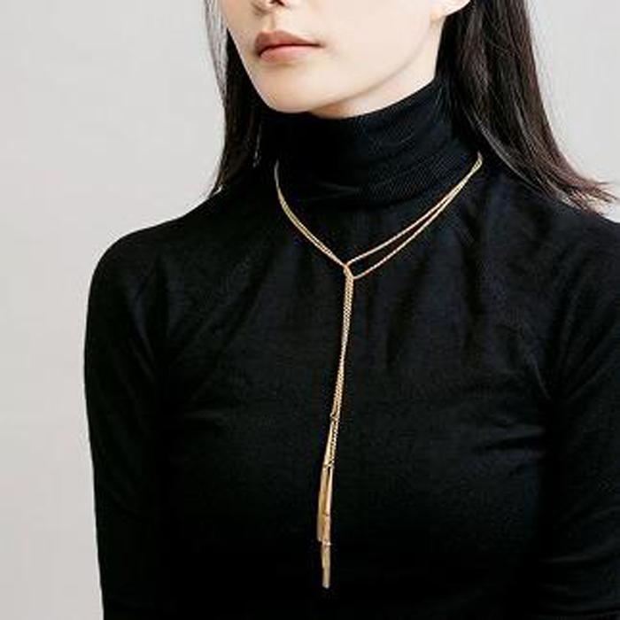 【ふるさと納税】使い方はあなた次第！全長 約123cm スーパーロングネックレス アンティークゴールドカラー　STN558003Y サムネイル2