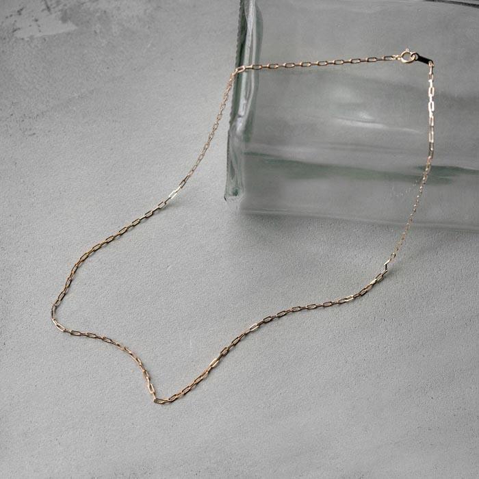 【K18イエローゴールド チェーンネックレス】大人気 長小豆チェーン 長さ43cm 男女兼用デザイン SN1001-K18 / 金 ゴールド ジュエリー アクセサリー ギフト プレゼント レディース メンズ シンプル 定番