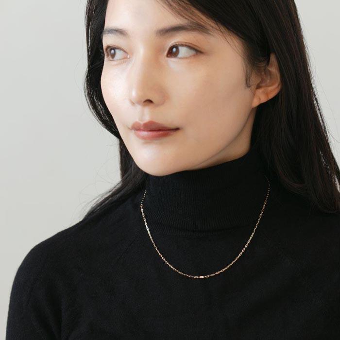 【ふるさと納税】【K18イエローゴールド チェーンネックレス】大人気 長小豆チェーン 長さ43cm 男女兼用デザイン SN1001-K18 / 金 ゴールド ジュエリー アクセサリー ギフト プレゼント レディース メンズ シンプル 定番 サムネイル2