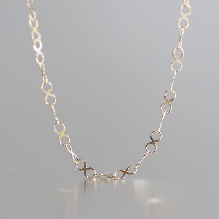 【ふるさと納税】【K10イエローゴールド チェーンネックレス】永遠の結びつきインフィニティチェーン 個性的な胸元に 長さ40cm　SN1008-K10(40) / 金 ゴールド ジュエリー アクセサリー ギフト プレゼント レディース シンプル 定番 サムネイル2