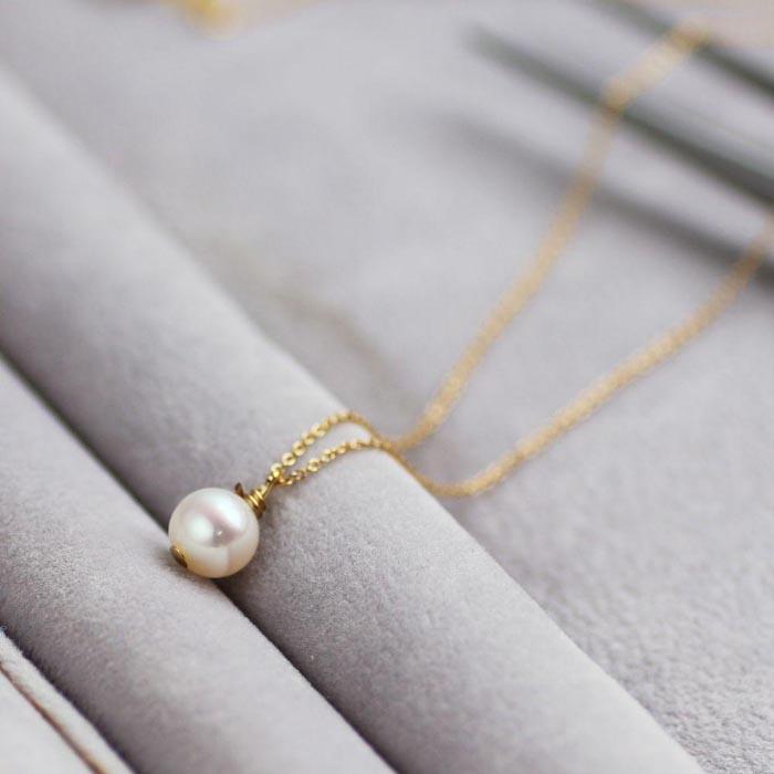 【ふるさと納税】小さいながらも存在感のある 6mm 淡水パールネックレス チェーンカラー：ゴールド サイズ：45cm PE002Y サムネイル2