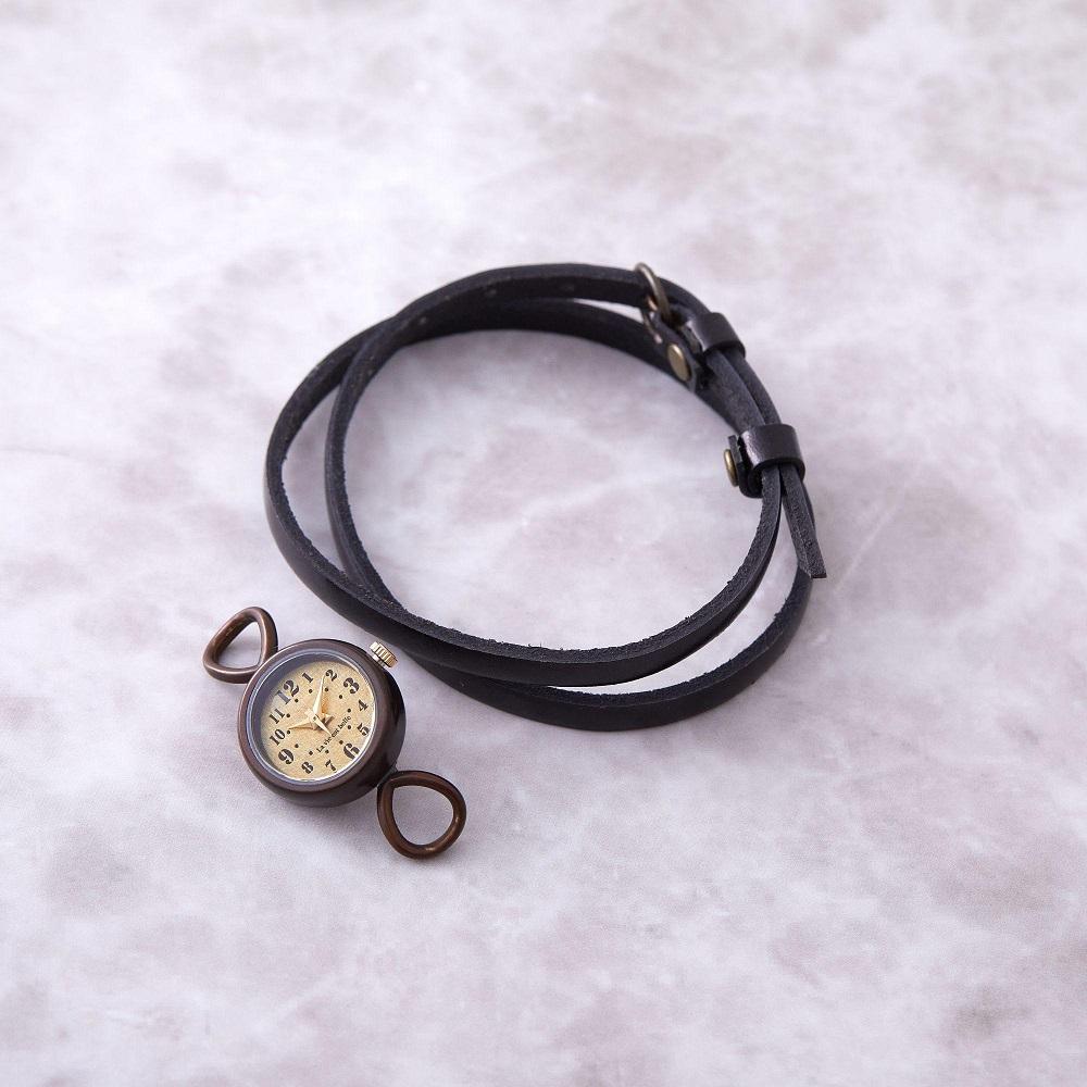 【ふるさと納税】ブレスウォッチ　アンティークフェイスとイタリアンレースのハンドメイドウォッチ　ベルトカラー：黒　WB066-WL004黒 サムネイル2