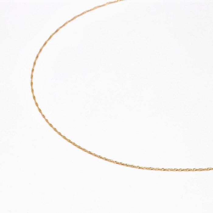 【ふるさと納税】【K10イエローゴールド チェーンネックレス】可憐なスクリューチェーン 胸元が上品美しさ輝く 長さ40cm　SN1010-K10 サムネイル2