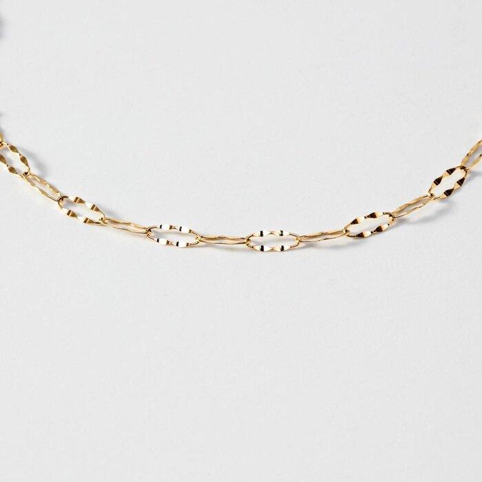 【ふるさと納税】【K10イエローゴールド チェーンブレスレット】存在感あふれるペダルLチェーン 上品で印象的な美しさ 長さ17cm　SB1007-K10 / 金 ゴールド ジュエリー アクセサリー ギフト プレゼント レディース シンプル 定番 サムネイル2