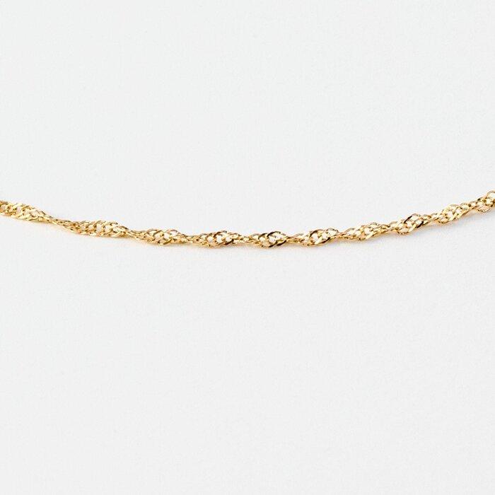 【ふるさと納税】【K10イエローゴールド チェーンブレスレット】上品なスクリューチェーン 手元を繊細に美しくみせる 長さ17cm　SB1010-K10 サムネイル2