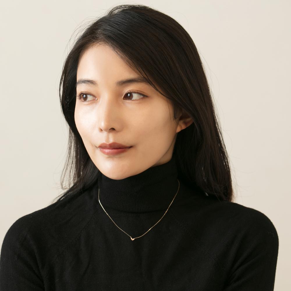 【ふるさと納税】人気デザイン！【K18イエローゴールドダイヤモンドネックレス】ぷっくりハートデザインでデコルテを可愛く演出　K18-01-06 / 金 ゴールド ダイヤ ジュエリー アクセサリー ギフト プレゼント レディース シンプル 定番 サムネイル2