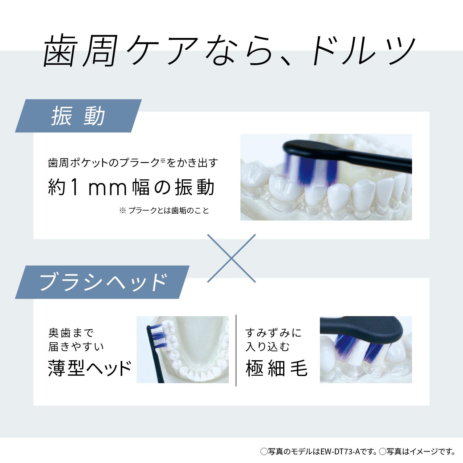 【ふるさと納税】 電動歯ブラシ パナソニック 音波振動ハブラシ ドルツ EW-DP57-S Panasonic Doltz 電動歯ブラシ 家電 電動ハブラシ 電動はぶらし デンタルケア 歯周ケア 歯磨き 歯ブラシ 美容家電 プレゼント ギフト 贈り物 男性 女性 サムネイル3