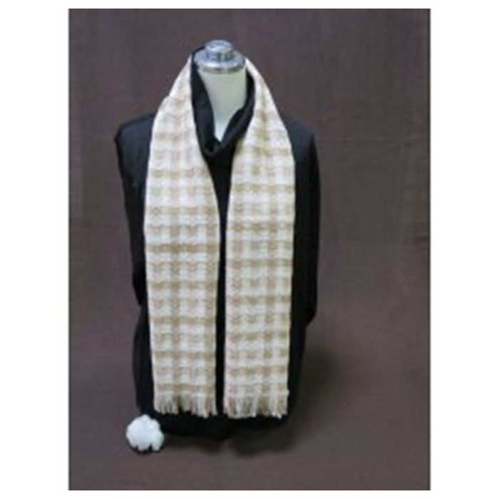 綿畑からそのまま肌に安全・年中使えて洗えるマフラー（小）チェック | 綿 マフラー あたたかい 温かい ファッション 冬用 彦根 贈答 ギフト