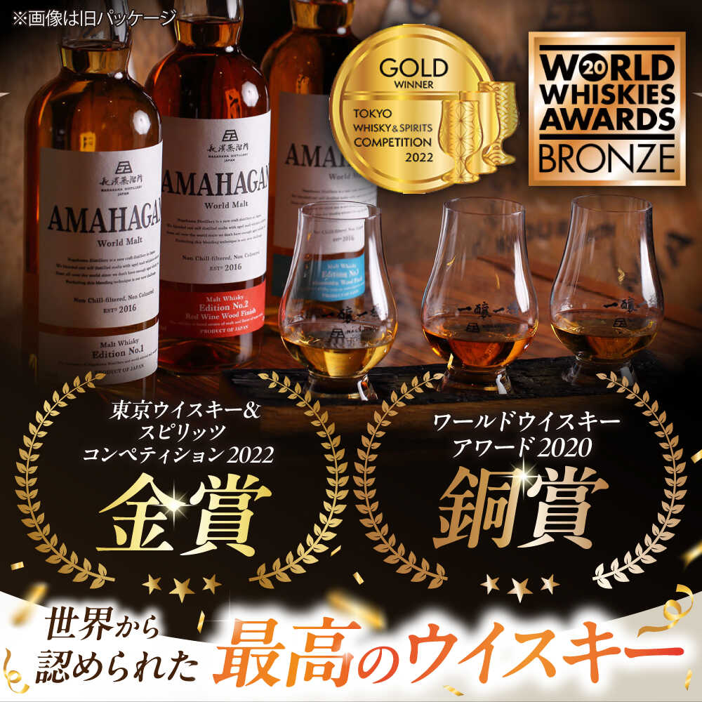 【ふるさと納税】＼レビューキャンペーン対象／【選べる定期便回数】長濱蒸溜所 アマハガン ワールドモルト ベーシックブレンド 長浜市/長浜浪漫ビール[AQBX054] 定期便 アマハガン ウイスキー ウィスキー 洋酒 ロック ストレート ハイボール モルト ギフト プレゼント サムネイル2