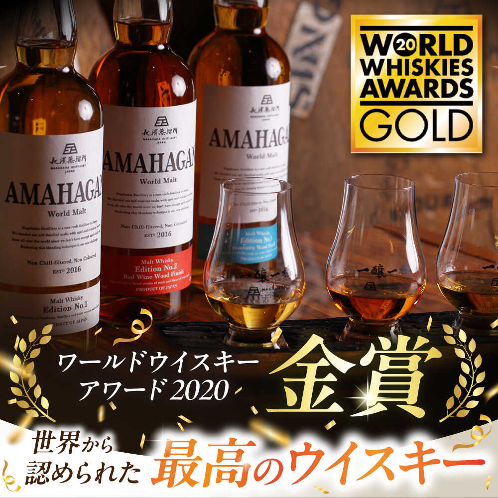 【ふるさと納税】＼レビューキャンペーン対象／【選べる定期便回数】長濱蒸溜所 AMAHAGAN World Malt Edition No.2 長浜市/長浜浪漫ビール[AQBX063] 定期便 アマハガン ウイスキー ウィスキー 洋酒 ロック 水割り ストレート ハイボール モルト ギフト プレゼント amahagan サムネイル2
