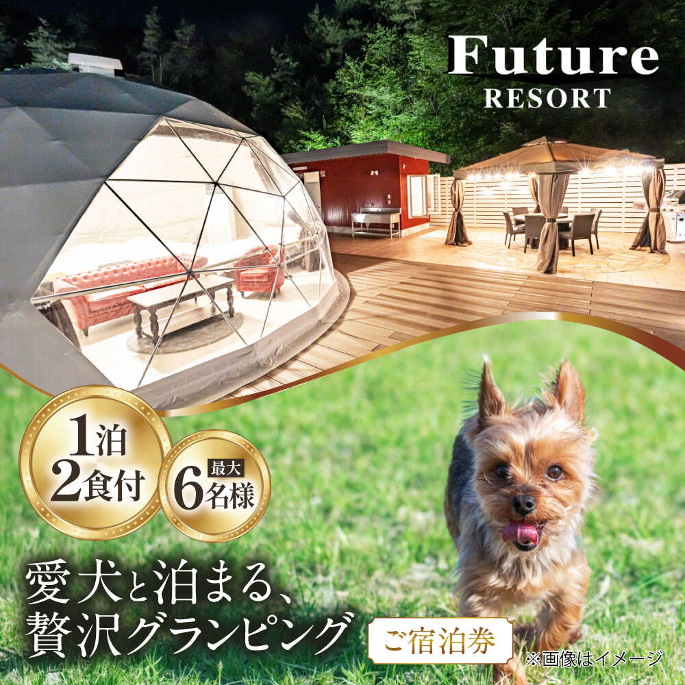 太陽の棟ご宿泊券（一泊朝夕食付き）《最大6名様》◇ [AQCG003] グランピング リゾートドームハウス 宿泊 チケット 宿泊券 旅行 観光 贅沢 ファミリー 滋賀 長浜 人気 おすすめ 家族旅行 食事つき ドームハウス