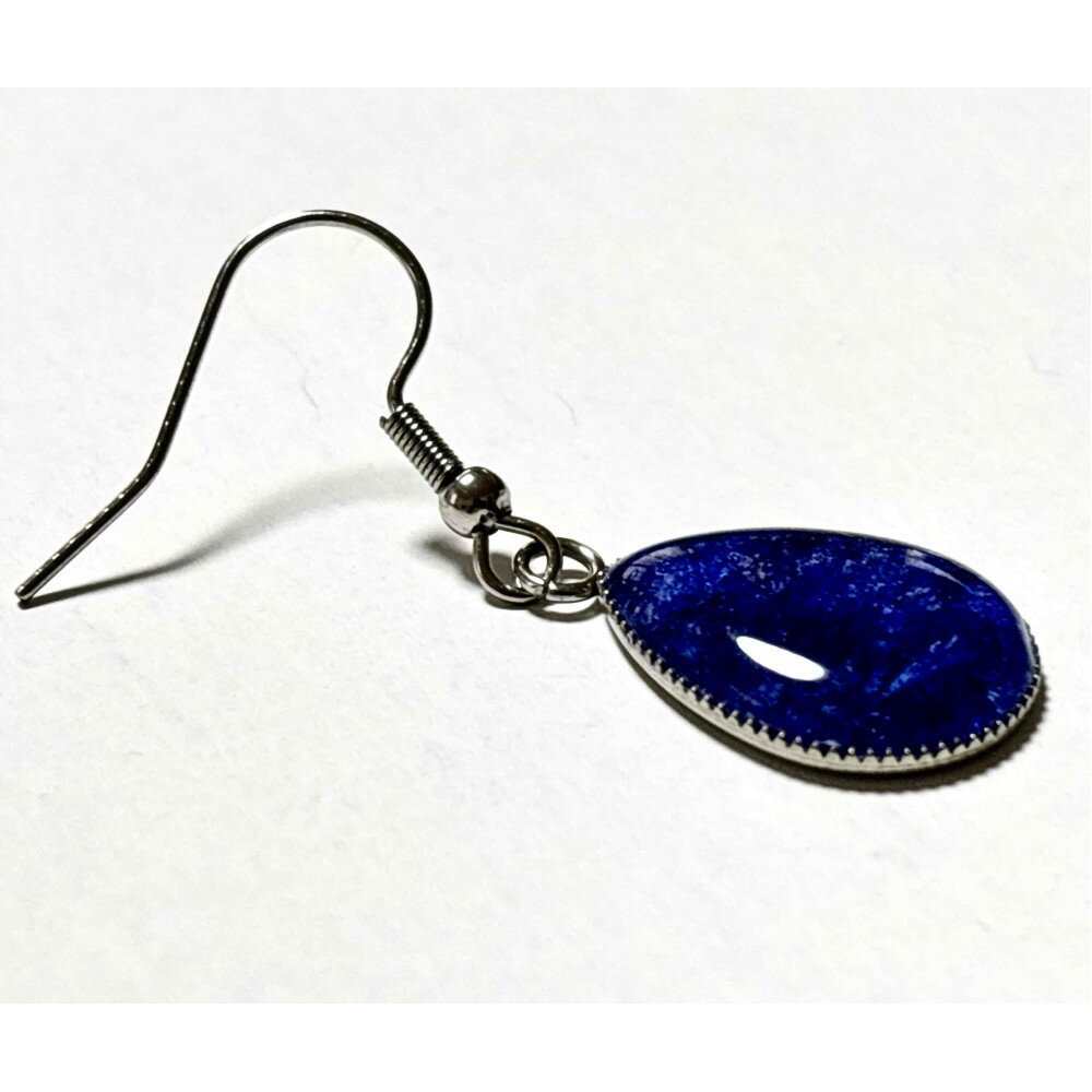 【ふるさと納税】近江瑠璃細工「青の花しずく」ピアス サムネイル2