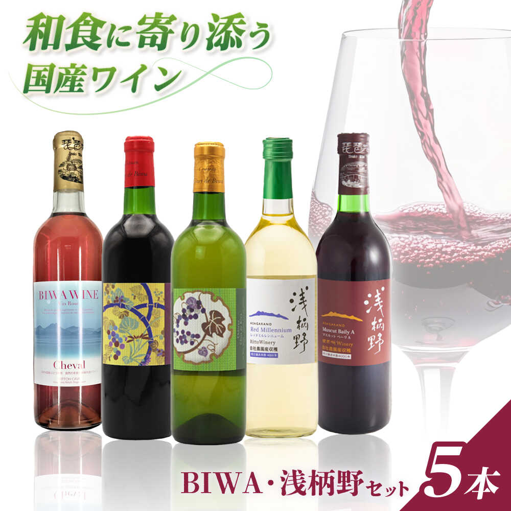 BIWA・浅柄野セット / ワイン 飲み比べセット 赤ワイン 白ワイン 人気 おすすめ おしゃれ / 栗東市 / 太田酒造株式会社[BIAC011]