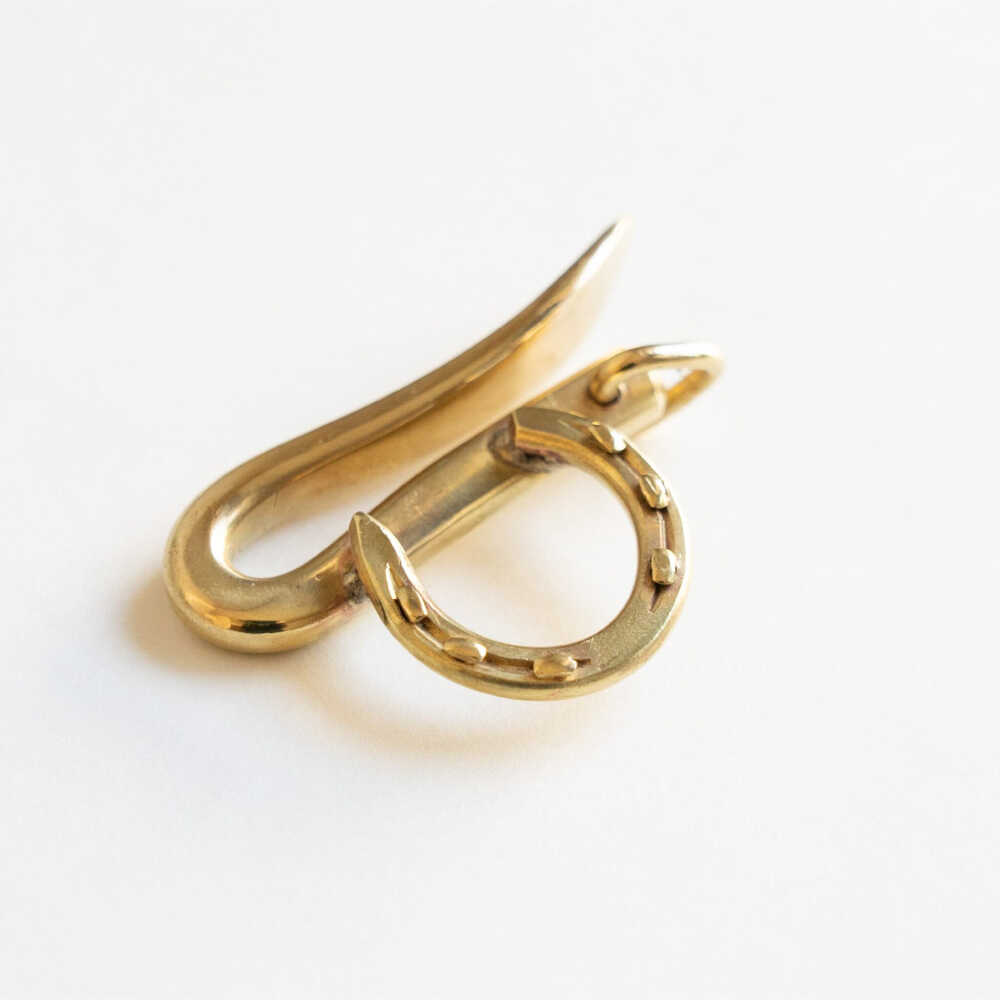 【ふるさと納税】馬蹄ベルトアクセサリー / 競馬 馬 グッズ 馬蹄 ハンドメイド ベルト アクセサリー ゴールド / 栗東市 / norim[BIBP015] サムネイル2