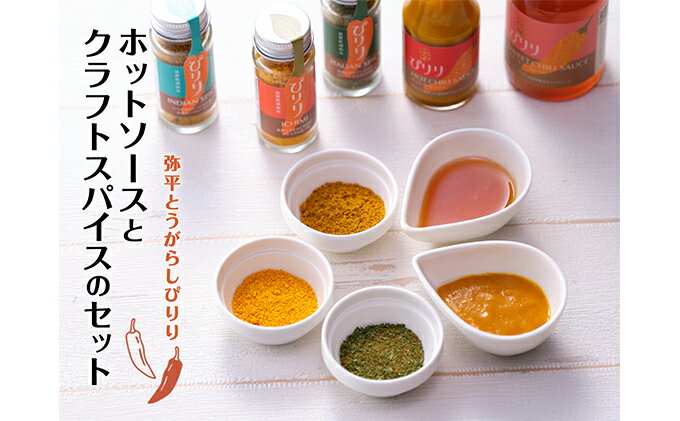 【ふるさと納税】弥平とうがらしぴりり　ホットソースとクラフトスパイスのセット 調味料 加工食品 ホットチリソース パウダー 激辛 一味 サムネイル2