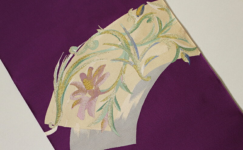 【ふるさと納税】爪掻本綴織 名古屋帯＜光悦風扇＞ サムネイル3